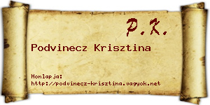 Podvinecz Krisztina névjegykártya